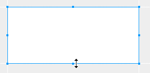 A layout cell is displayed with selections handles used to resize the cell.